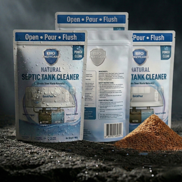 BioEnzyCare Septic Tank Cleaning Powder – Fights Odour & Sludge (500g x 4 Packs)